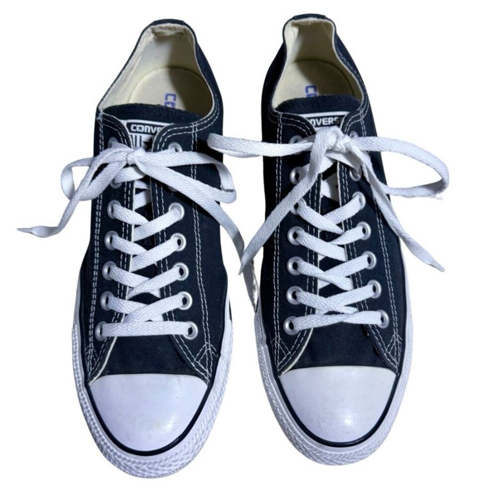 Converse Low Top Sneakers Lace Up Mens Size 9 Black - Picture 8 of 10